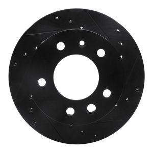 Dodge Sprinter Brake Rotor (1) - Front Right - R1 Concepts - Drilled & Slotted - Black - `02-`06
